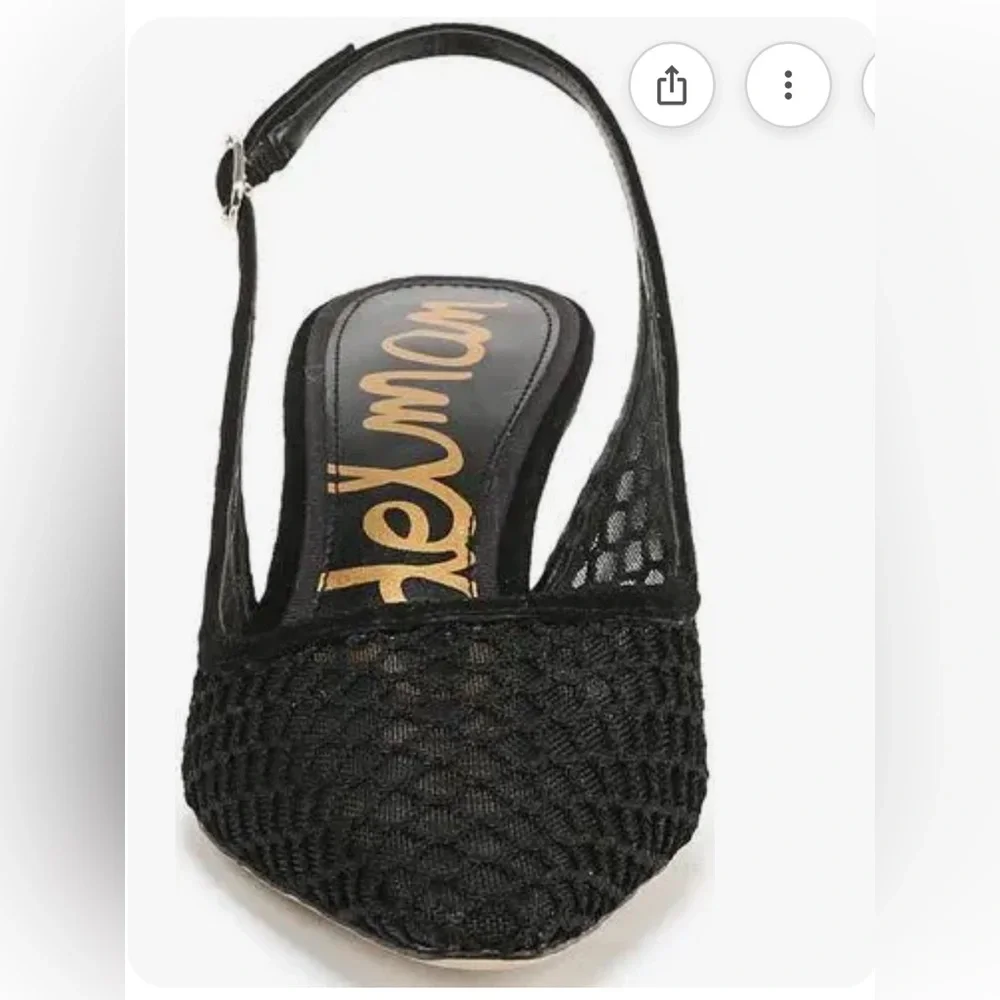 Sam Edelman Bianka Sling in Black Net - Picture 6 of 11